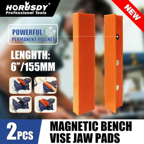 4.5"/6" Vise Soft Jaws/vice Jaw Magnetic Reversible Pads Universal (2 Sets In 1)