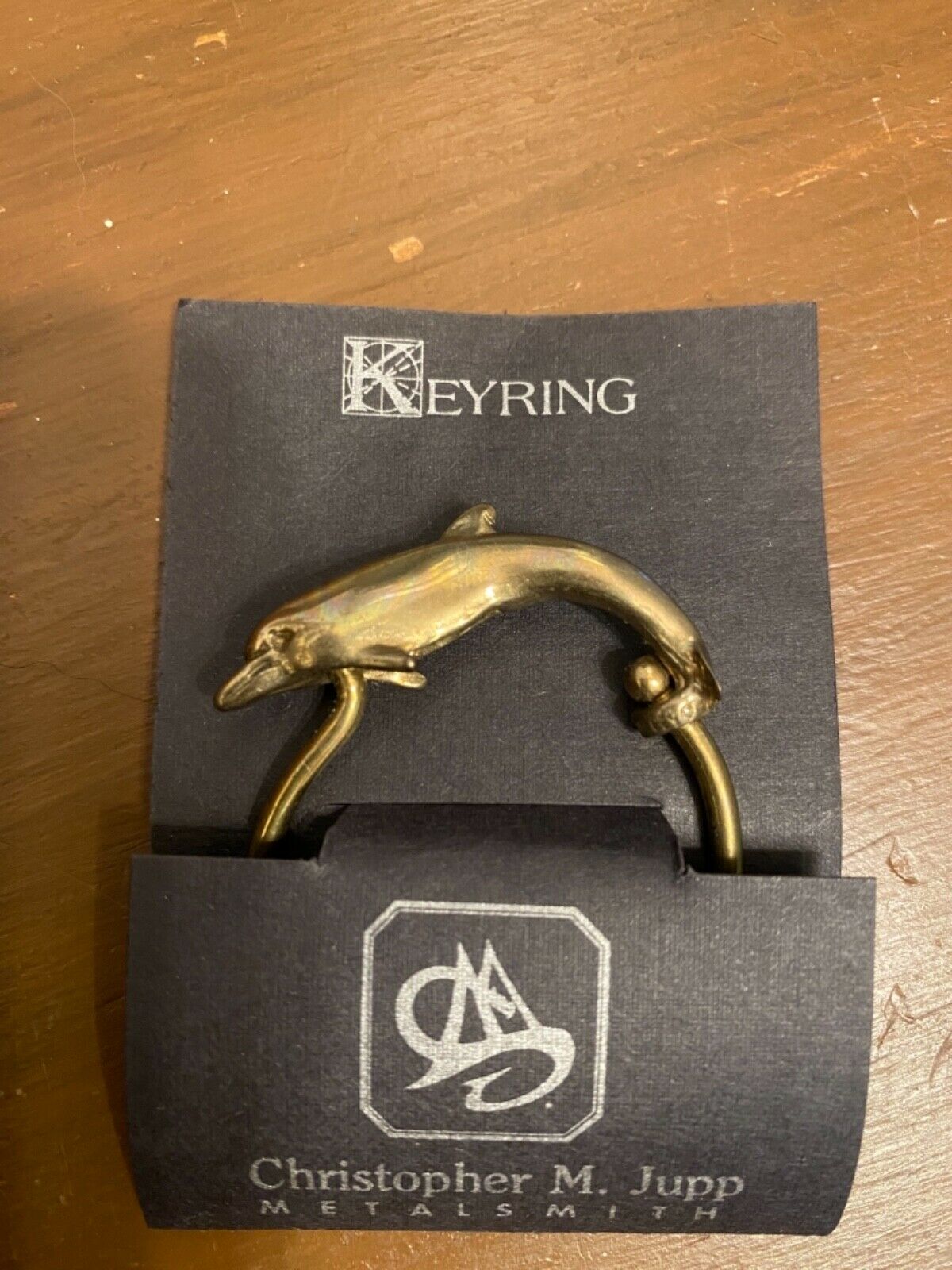 Brand New Vintage Christopher M.jupp Handmade Dolphin Key Ring